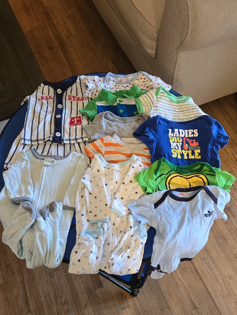 Baby Boys 3-6 mos Mixed Bundle Onesies & Sleep 'n Plays
